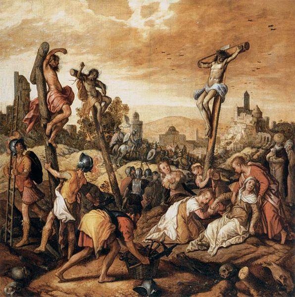 Joachim Beuckelaer Christ on the Cross Norge oil painting art